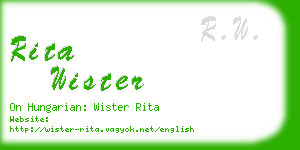 rita wister business card